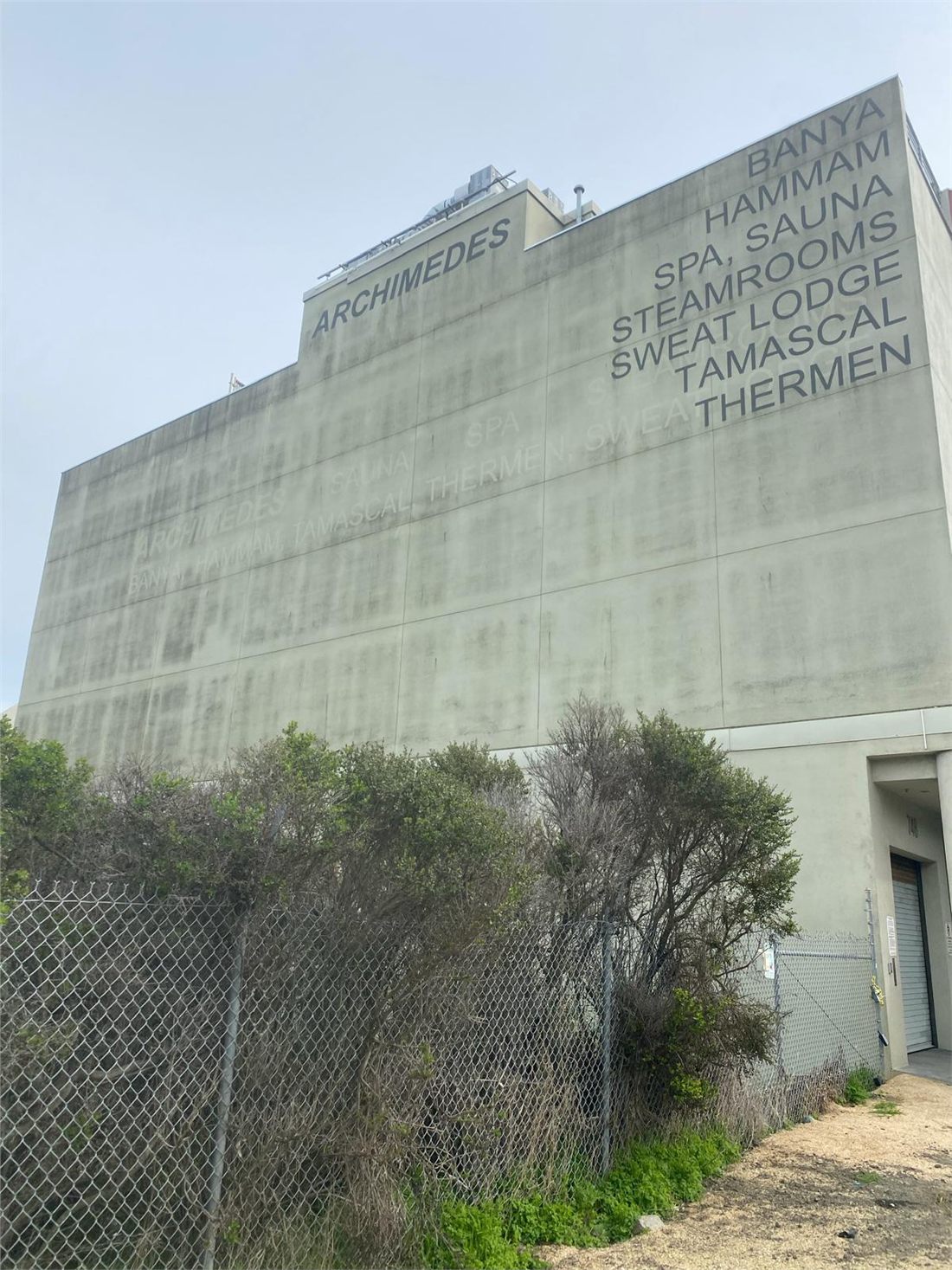 Archimedes Building before exterior cleaning